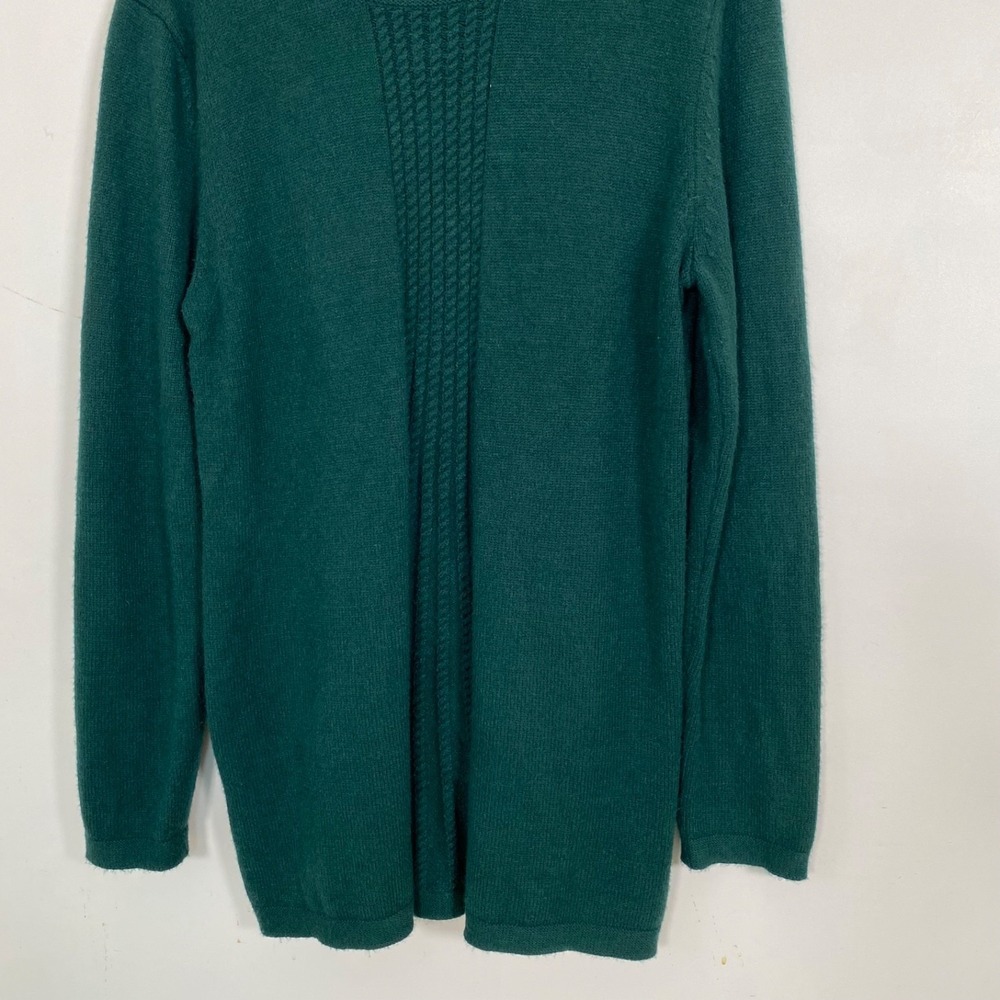 Soft Surroundings Women Priscilla Pullover Tunic Sweater Size L Cable Knit Green - Picture 4 of 10